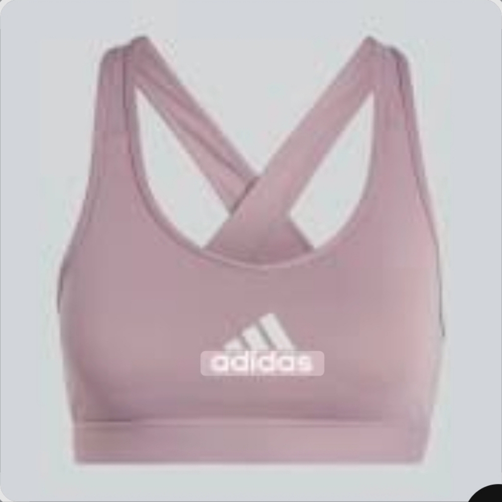 Adidas Purple Sports Bra Medium Support Moisture-Wicking